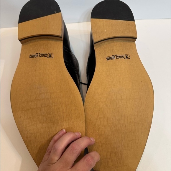 Men’s Stacy Adams Black Wingtip Oxford Dress Shoes NOS size 15 Wide - Picture 10 of 11